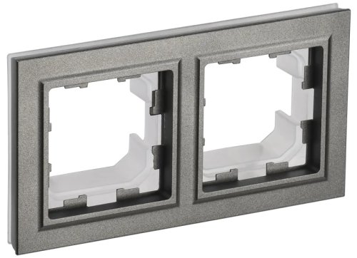 Рамка универсальная IEK Brite РУ-2-БрШ-44 2-м. IP44 шампань картинка